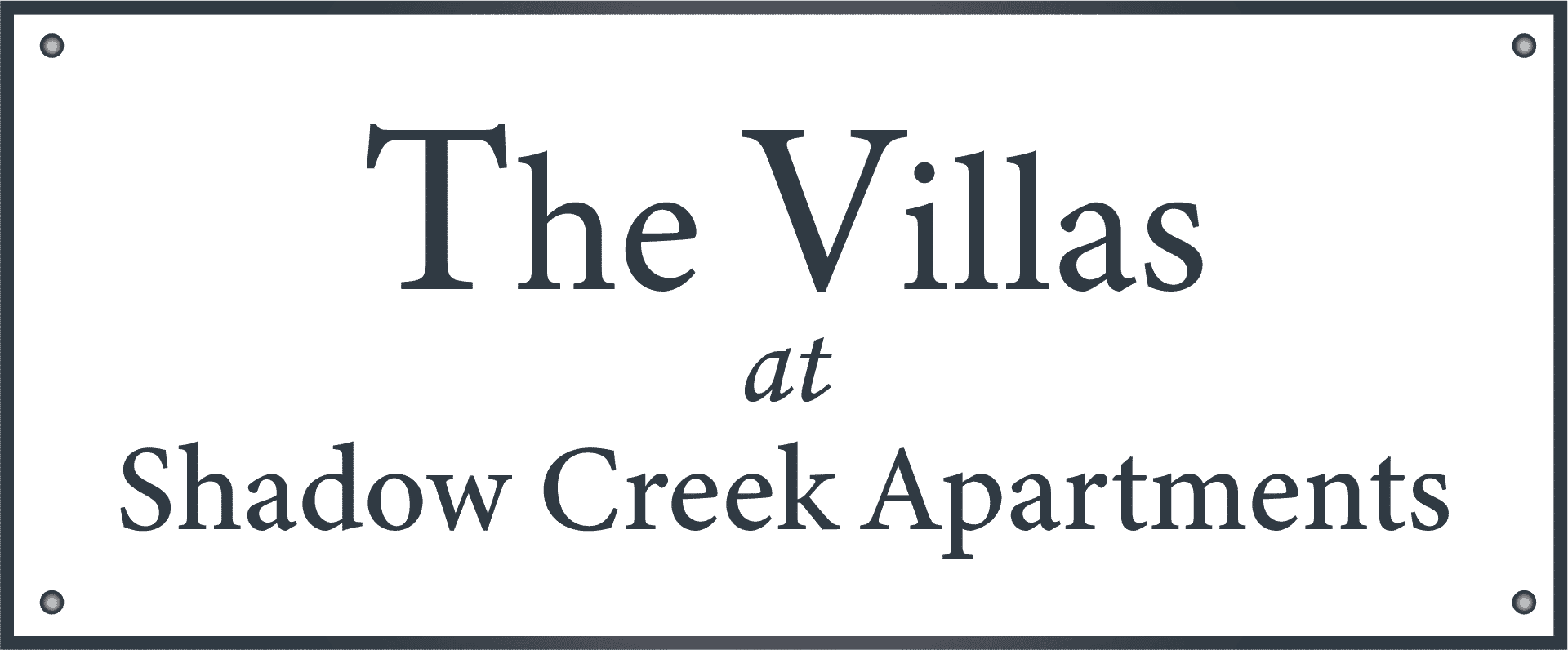 The Villas at Shadow Creek Apartments Blue Logo